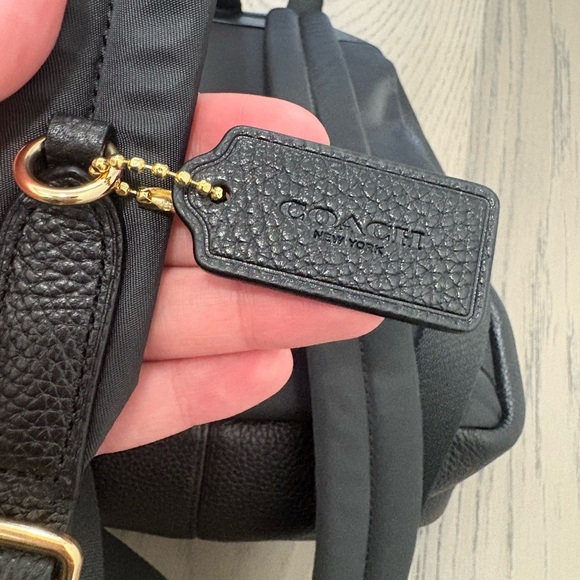 Coach Charlie Black Pebble Leather‎ Small Backpack - Picture 8 of 12